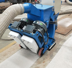 路面拋丸機施工現(xiàn)場圖